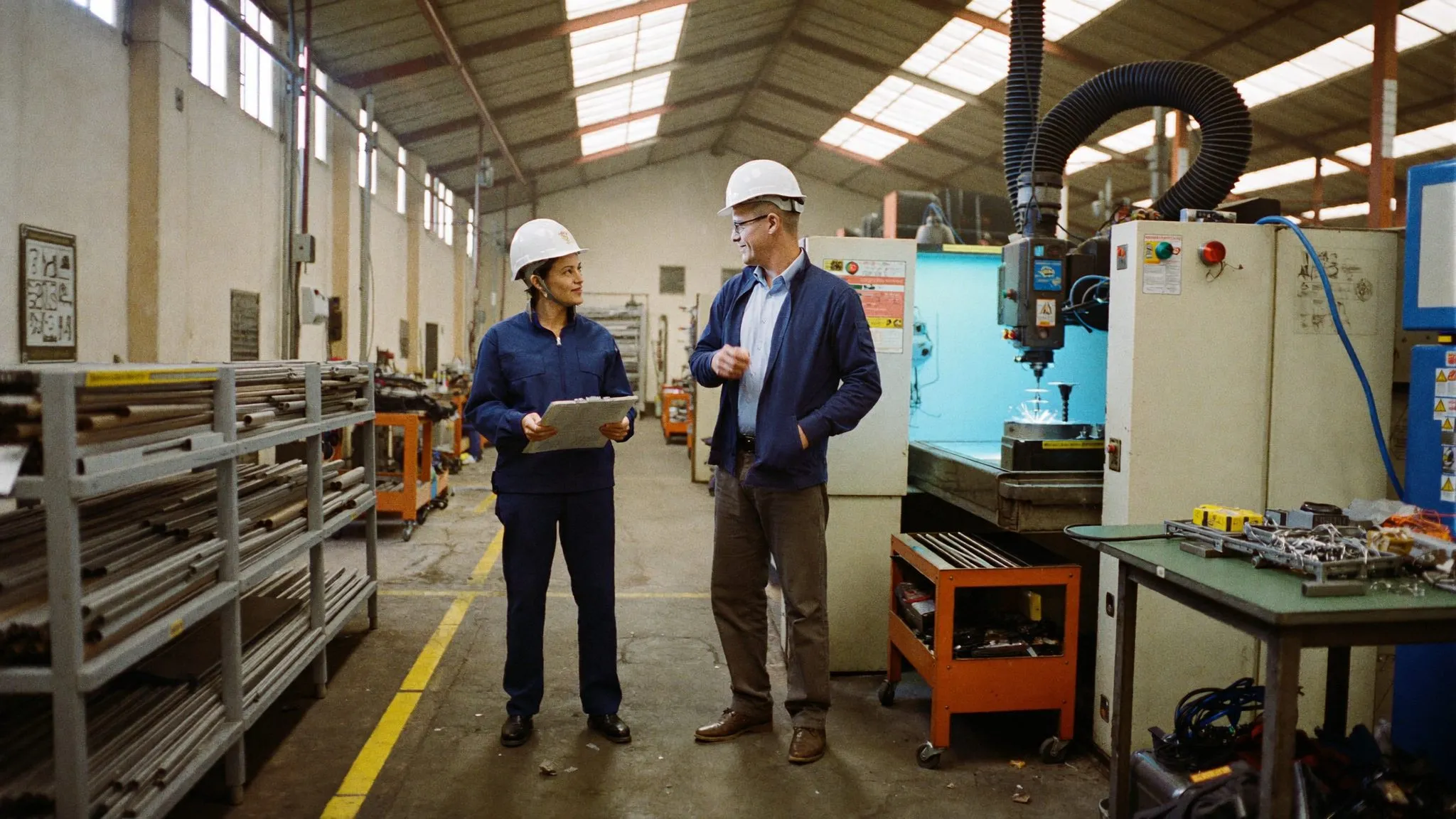 Visita de proceso en un taller industrial real